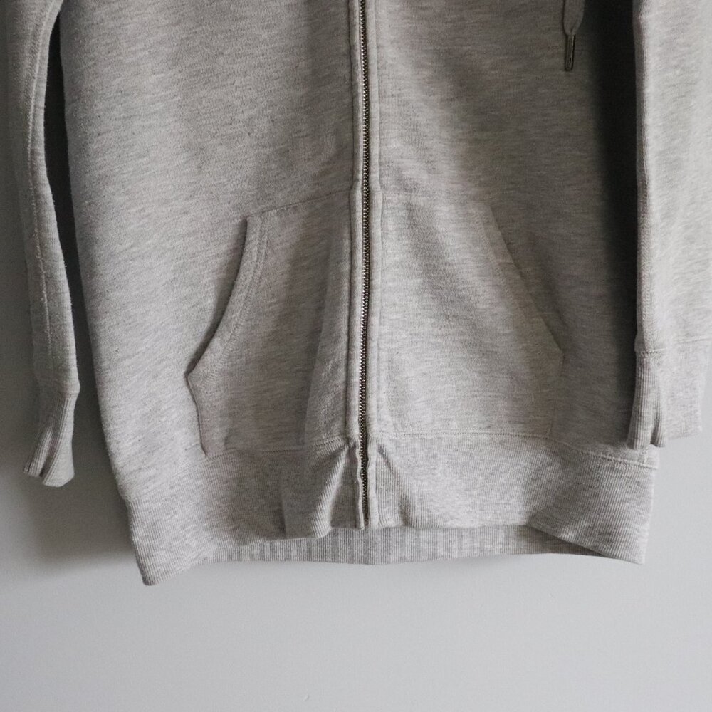 Tna Womens Grey Sz M Full Zip Long Drawstring Comfy Hooded Fleece Sweater - Picture 10 of 14
